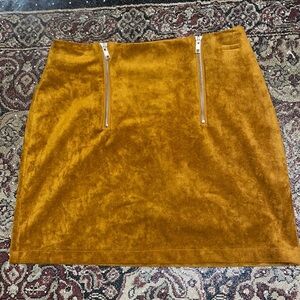 Suede miniskirt